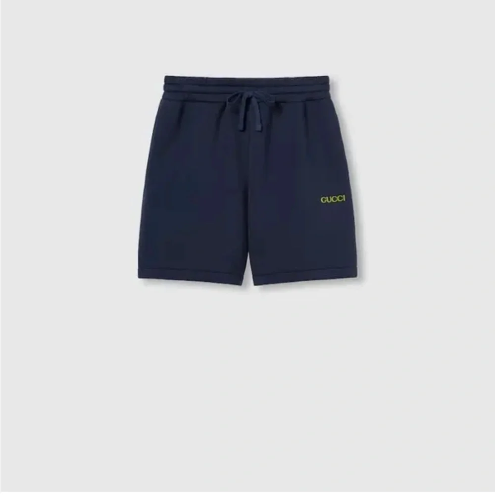 Gucci Jersey Basketball Fit Shorts With Logo Patch Embroidered sz L